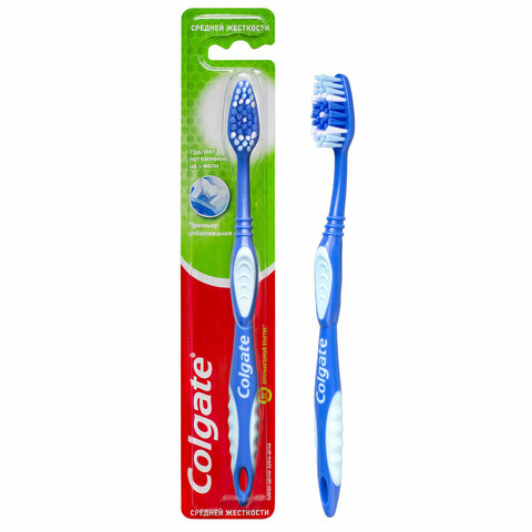 Зубная щетка COLGATE «Премьер отбеливания», средней жесткости, ш/к 30449