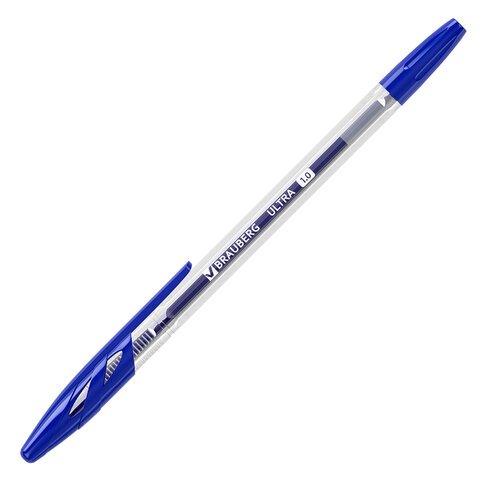 Ручка шариковая BRAUBERG «ULTRA», СИНЯЯ, узел 1 мм, чернила ГЕРМАНИЯ, наконечник ШВЕЙЦАРИЯ