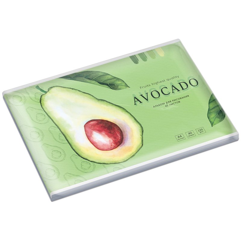 Альбом для рисования 40л., А4, на скрепке Greenwich Line «Avocado», 120г/м2