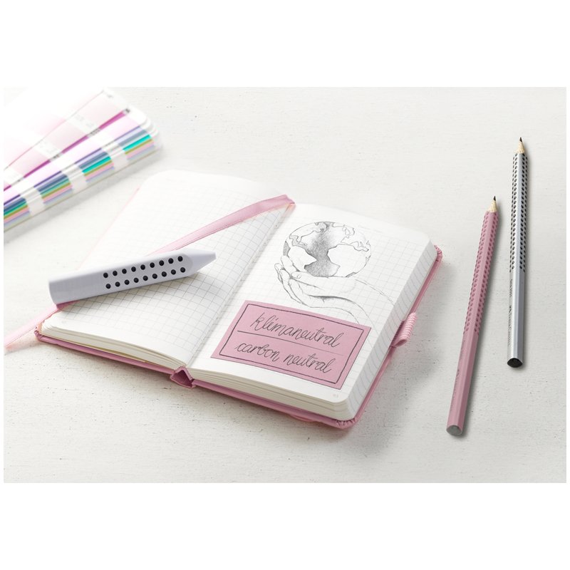 Карандаш ч/г Faber-Castell «Grip 2001» B, трехгран., заточен., дымчато-розовый корпус