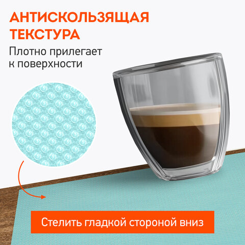 Коврики универсальные 6 шт., 30×45 см, для холодильника, полок, сервировки, бирюзовый, DASWERK
