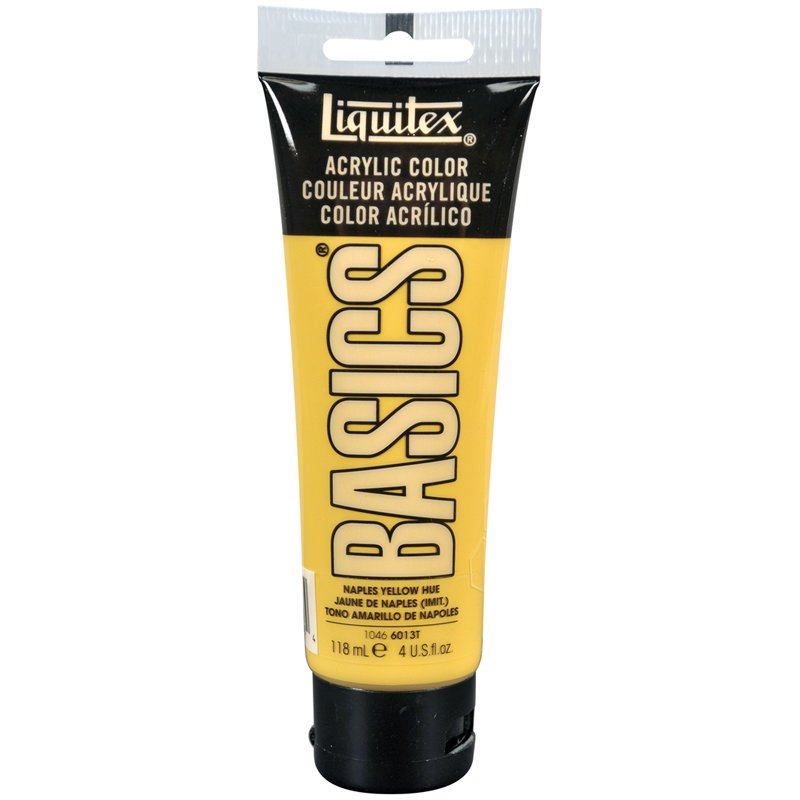превью Краска акриловая художественная Liquitex «Basics», 118мл, туба, 601 желтый неаполитанский (имит. )