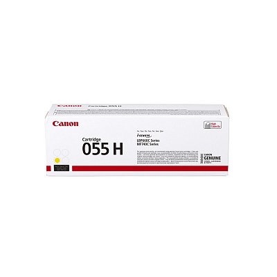 Картридж лазерный Canon 055 H Y 3017C002 желтый повышенной емкости оригинальный