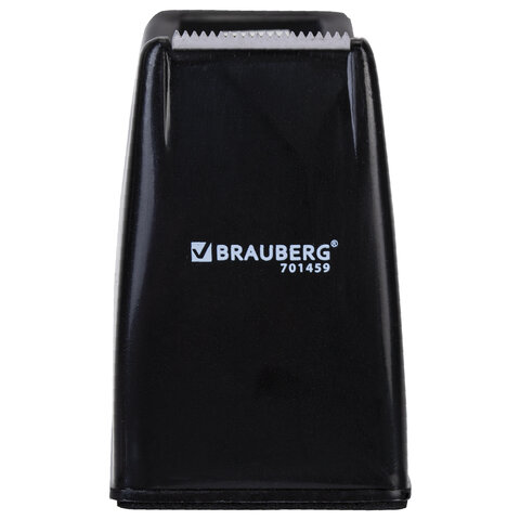 Диспенсер для клейкой ленты шириной до 26 мм, ЧЕРНЫЙ (лента в подарок! ), утяжеленный большой, BRAUBERG