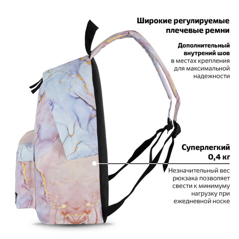 Рюкзак BRAUBERG универсальный, сити-формат, «Mineral», 20 литров, 41×32х14 см