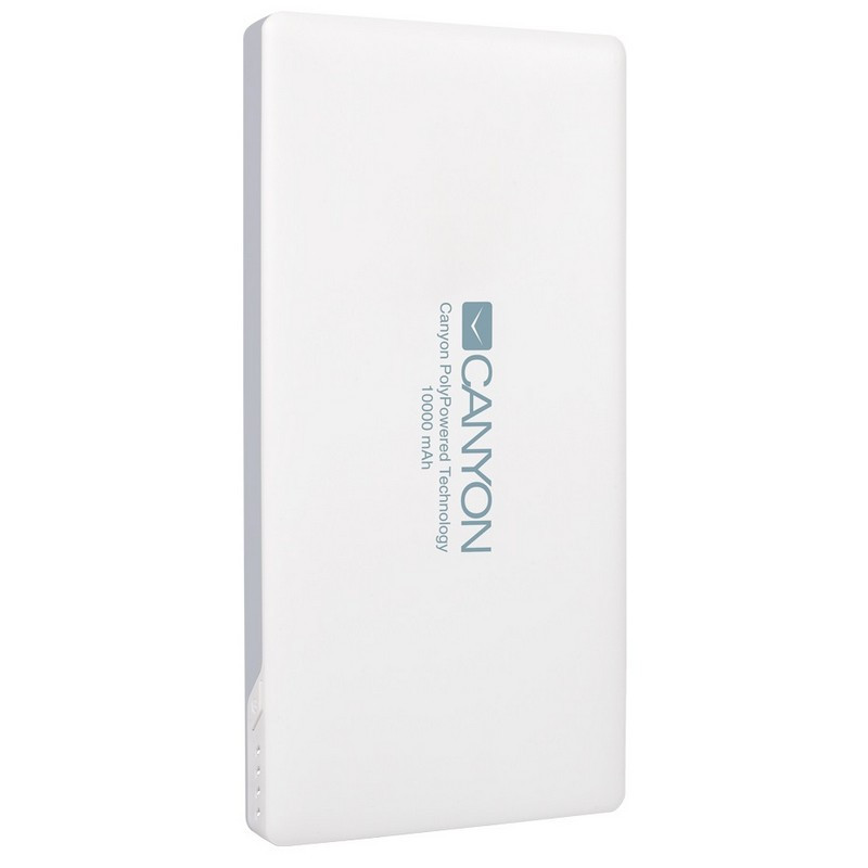 превью Внешний аккумулятор Canyon Li-Pol 10000 mAh белый (CNS-TPBP10W)