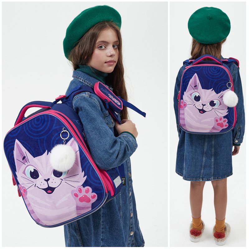 Ранец Berlingo Expert «Scary cat» 37×28×16см, 2 отделения, 2 кармана, анатомическая спинка