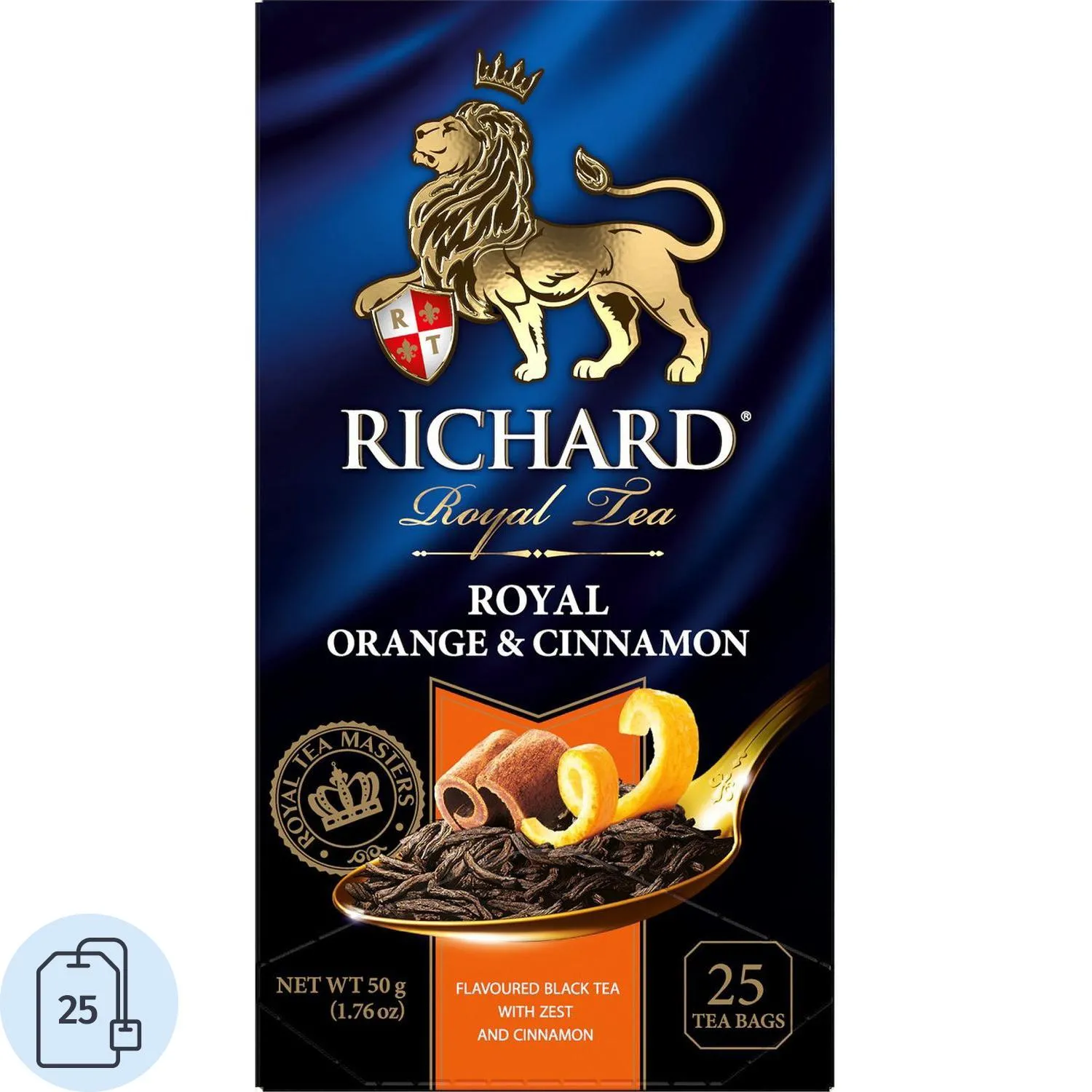 Чай чёрный Richard Royal Orange & Cinnamon 25 сашет (корица, апельсин)