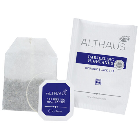 Чай ALTHAUS «Darjeeling Highlands» черный, 20 пакетиков в конвертах по 1.75 г, ГЕРМАНИЯ