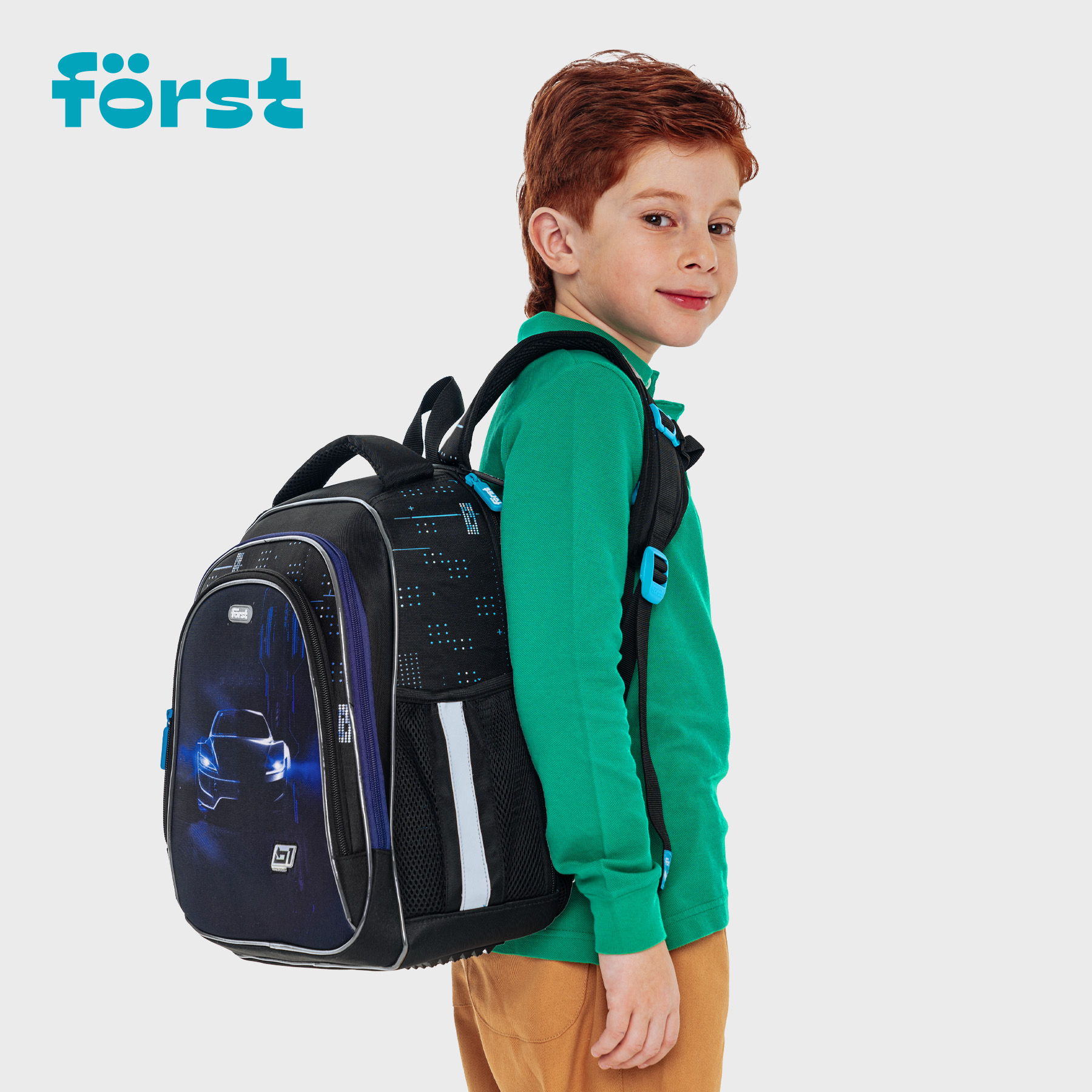 Ранец Först F-Base «Extra Power» 36×29×17см, 3 отделения, 2 кармана, анатомическая спинка