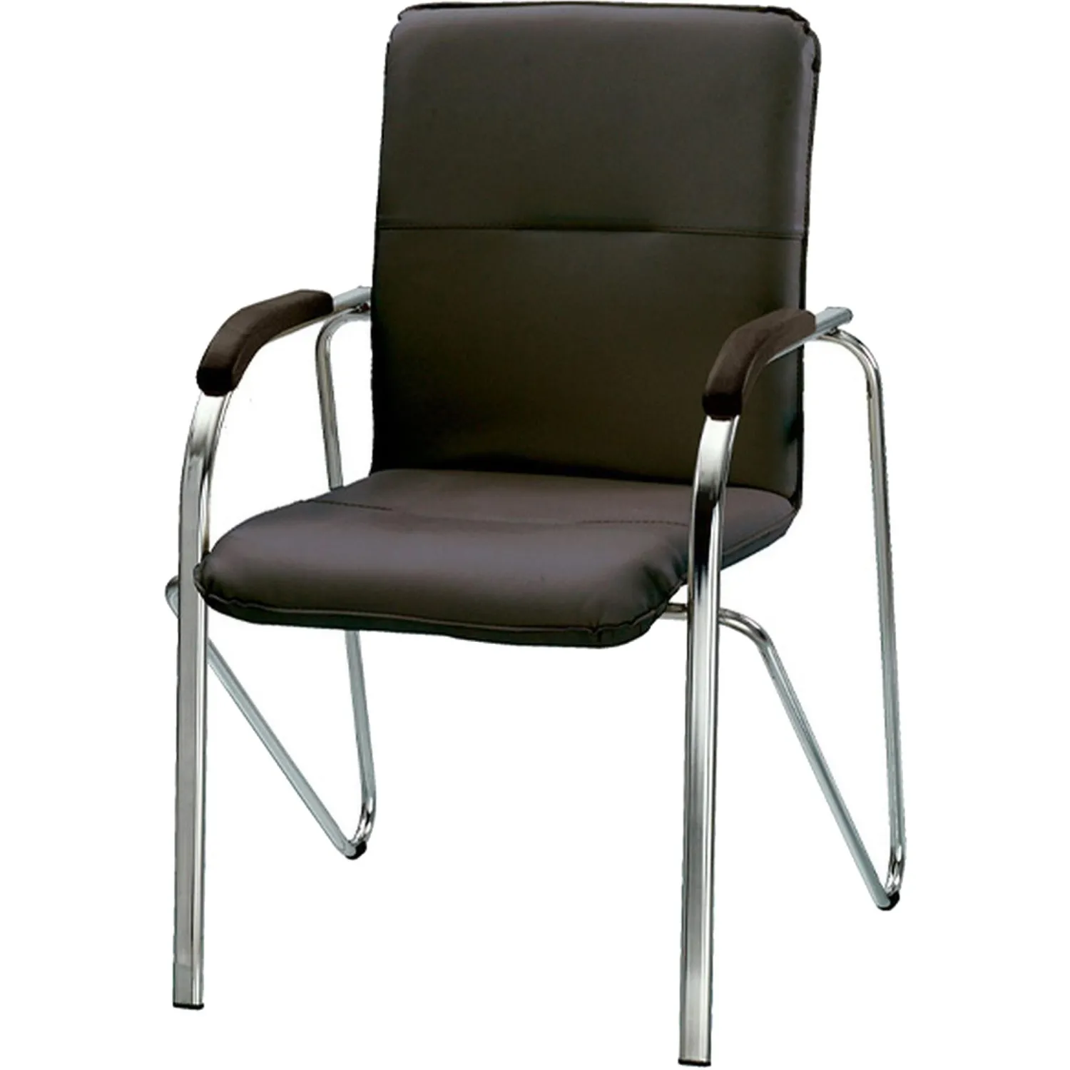 превью Конференц-кресло Easy Chair Samba чёрный (экокожа, металл хромированный)