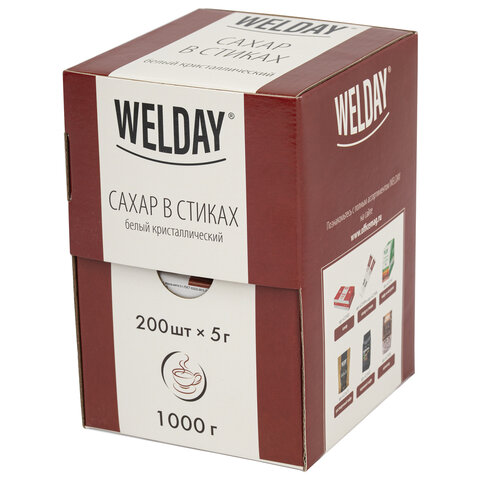 Сахар порционный OFFICE-BOX WELDAY (ВЭЛДЭЙ) в стиках по 5 г200 штук1 кг624095