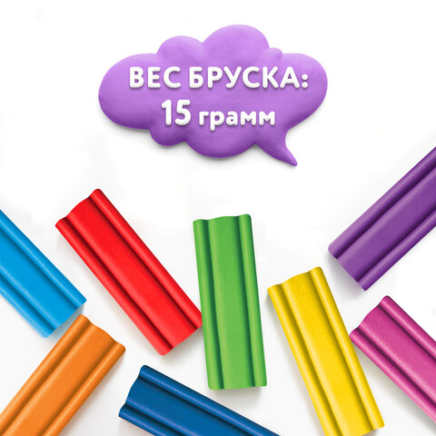 Пластилин мягкий ЮНЛАНДИЯ «ВЕСЕЛЫЙ ШМЕЛЬ», 16 цветов, 240 г, СО СТЕКОМ