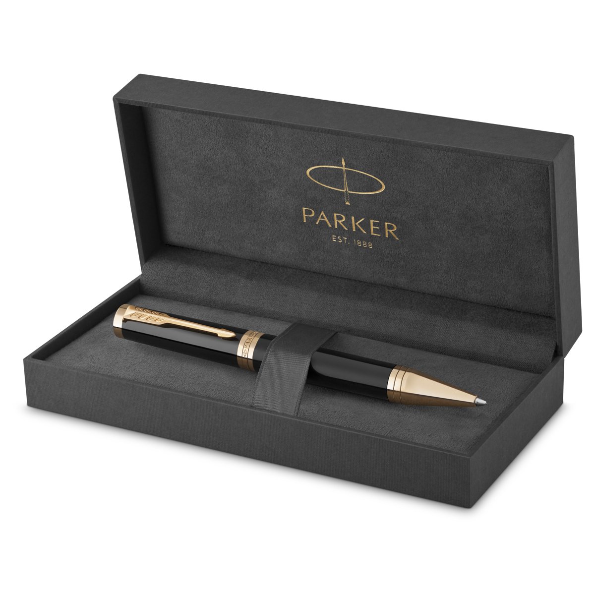 Ручка шариковая Parker «Ingenuity Black GT» черная, 1.0мм, подарочная упаковка
