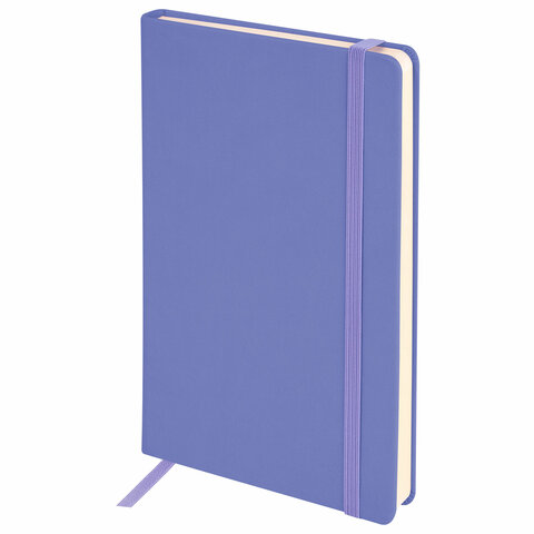 превью Скетчбук, слоновая кость 140 г/м2 130×210 мм, 80 л., КОЖЗАМ, резинка, BRAUBERG ART CLASSIC, пастель сиреневый
