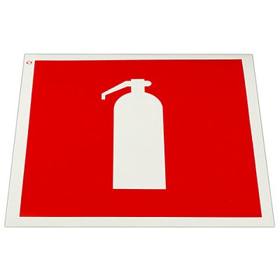 Знак пожарной безопасности «Огнетушитель», КОМПЛЕКТ 10 шт., 200×200 мм, пленка самоклеящаяся, F04