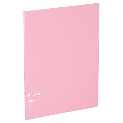 Папка с 10 вкладышами Berlingo «Haze», 9мм, 600мкм, с внутр. карманом, розовая, софт-тач