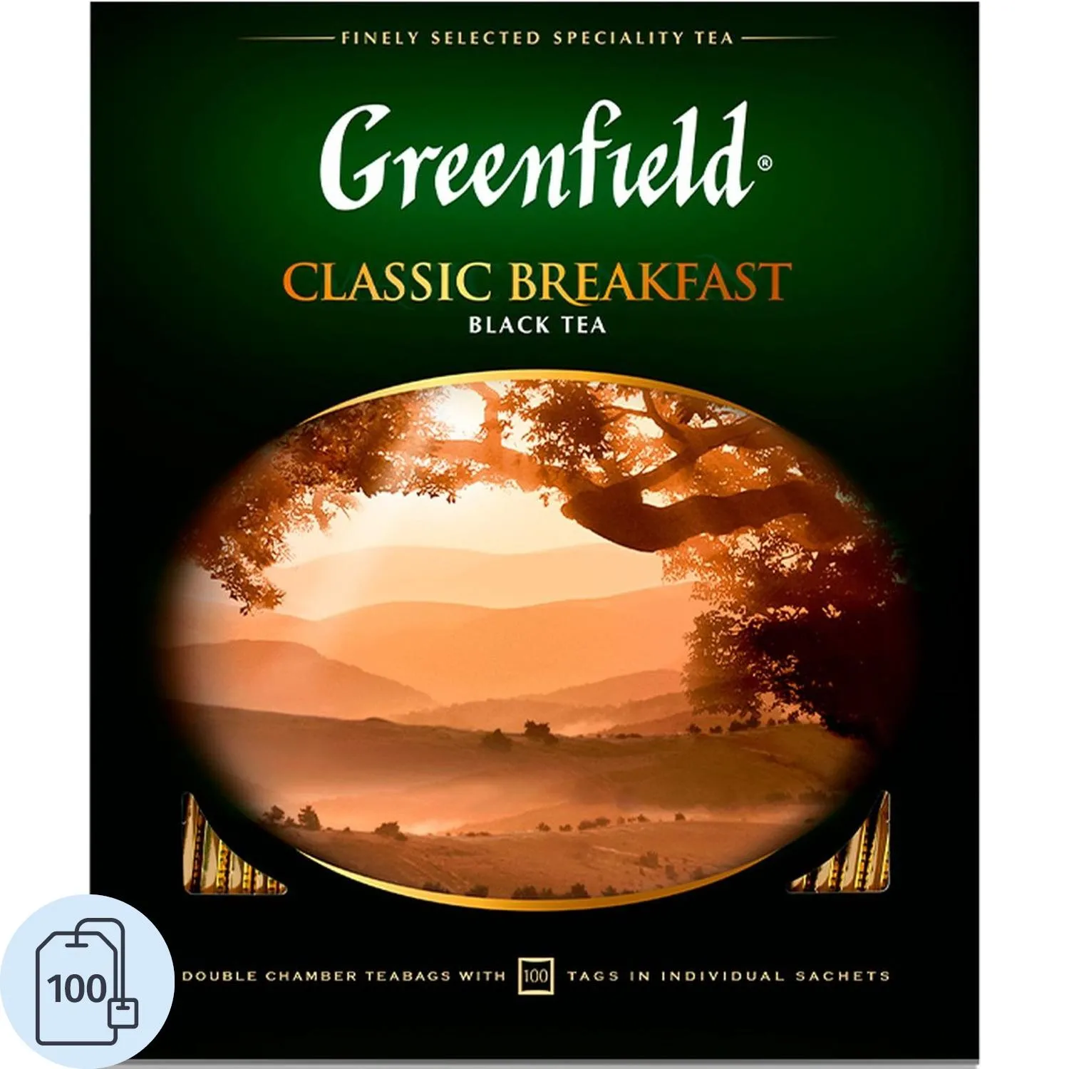 Чай чёрный Greenfield Classic Breakfast 100 пакетиков