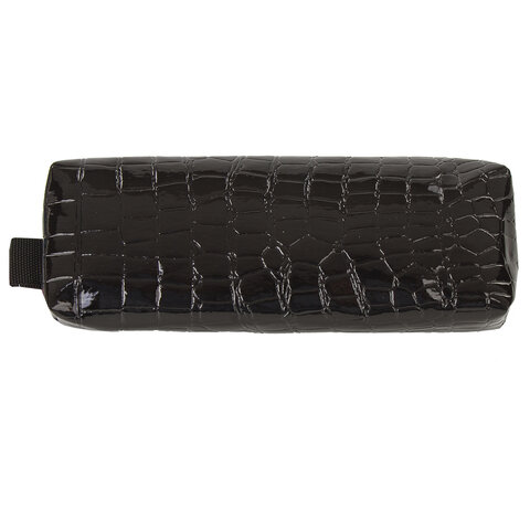 Пенал-косметичка BRAUBERG «Ultra black», «крокодиловая кожа», 20×6×4 см