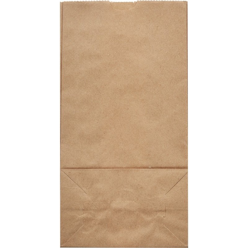 Крафт пакет бумажный коричневый 24.8×12.7×8 см 1000 штук