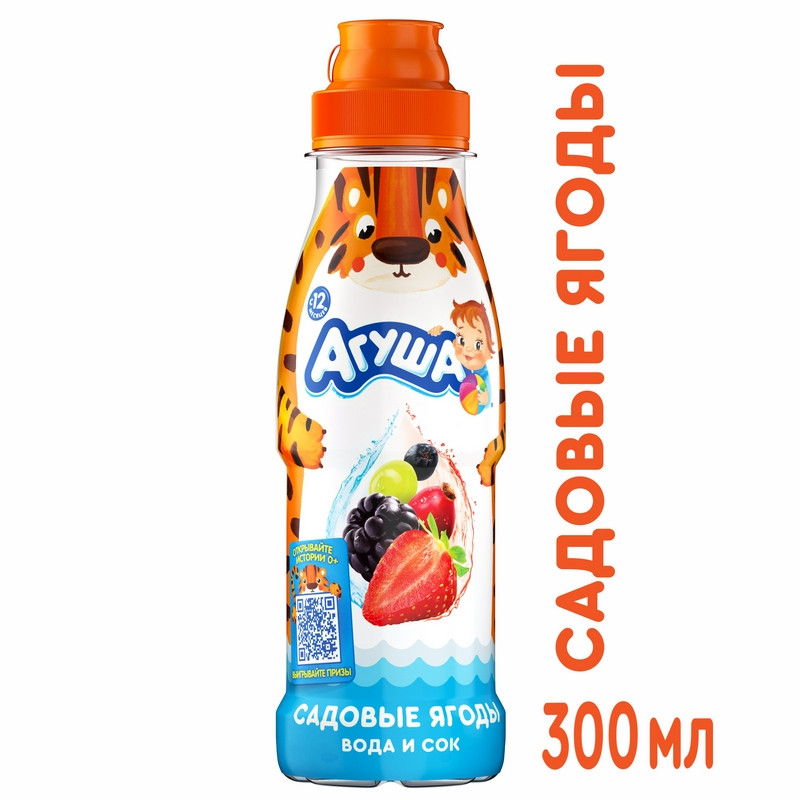 превью Напиток сокосодержащий Агуша Садовые ягоды 0.3 л (6 штук в упаковке)
