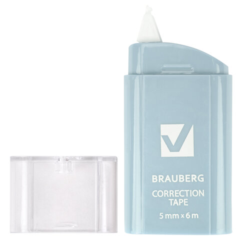 Корректирующая лента BRAUBERG COMPACT PASTEL5 мм х 6 мКОМПЛЕКТ 6 штукпенал с zip-lock272496