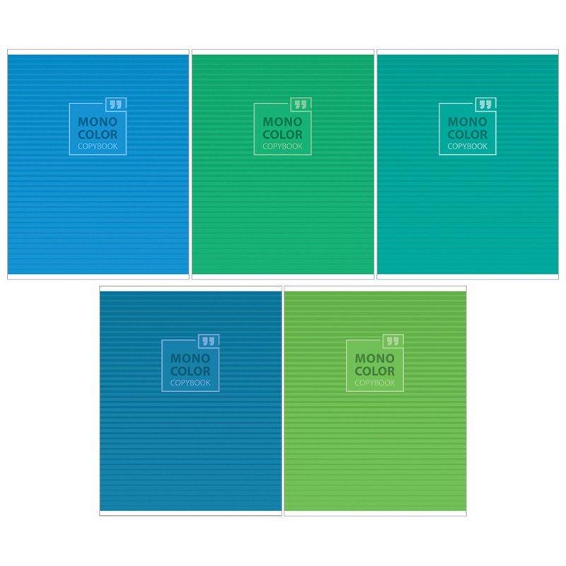 превью Тетрадь 48л., А5, линия ArtSpace «Моноколор. Blue&Green»
