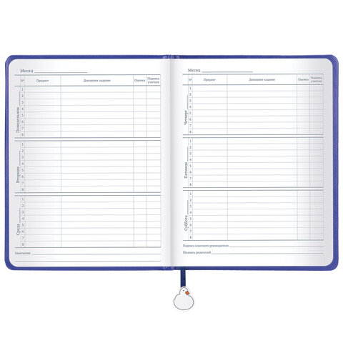 Дневник 1-11 класс 48 л., кожзам (твердая с поролоном), печать, ляссе с аппликацией, BRAUBERG, «Гуси»