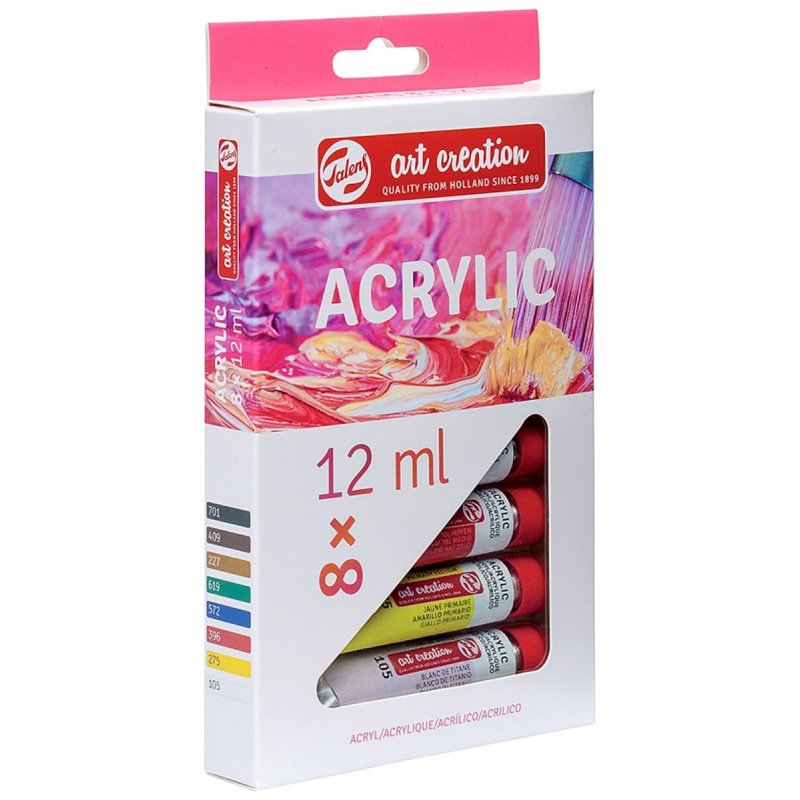 Краски акриловые Royal Talens Art Creation 8 цветов по 12 мл
