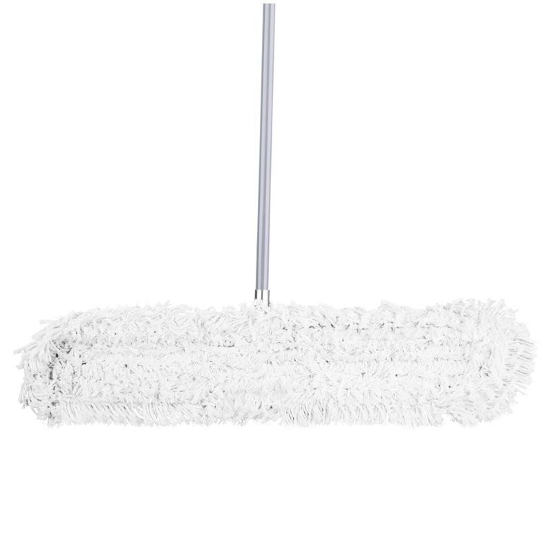 Швабра-рамка OfficeClean Professional, стал. ручка 125см, цельный флаун., МОП с завязками, хлопок 90см