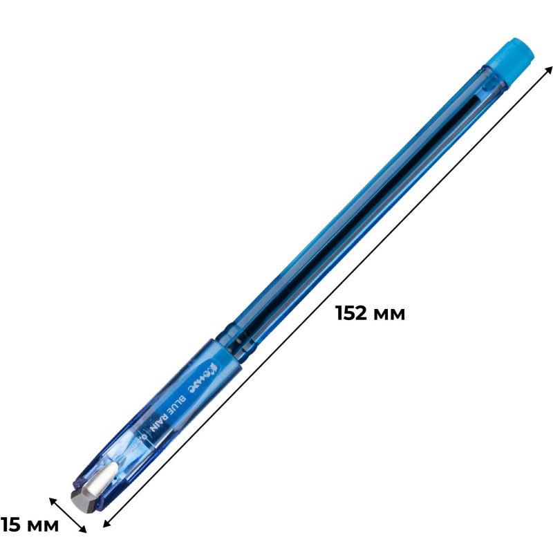 Ручка шариковая Комус Blue Rain, д. ш. 0.7 мм, гол. корп, манж., синяя