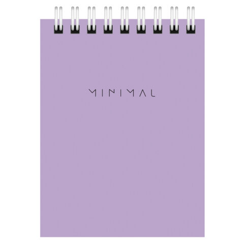 Блокнот МАЛЫЙ ФОРМАТ А7 75×105 мм, 40 л., гребень, картон, клетка, BRAUBERG «Minimal Pastel»
