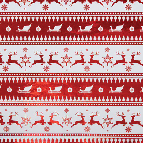 Бумага упаковочная новогодняя НАБОР 3 шт. «HoHo XMAS»С ЭФФЕКТАМИ70×100 смЗОЛОТАЯ СКАЗКА592191