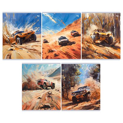 Тетрадь 48л., А5, клетка BG «Sports art», выб. лак
