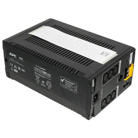 Источник бесперебойного питания APC BX950UI, 950 VA (480 W), 6 розеток IEC 320, 2 розетки RJ11, черный