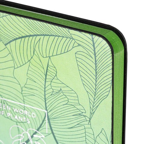 Блокнот МАЛЫЙ ФОРМАТ (100×150 мм) А6, BRAUBERG VISTA «Monstera», под кожу, гибкий, 80 л. 