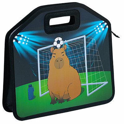 Папка-сумка ЮНЛАНДИЯ, 1 отделение, фетровые ручки, 34×30х11 см, Capyball