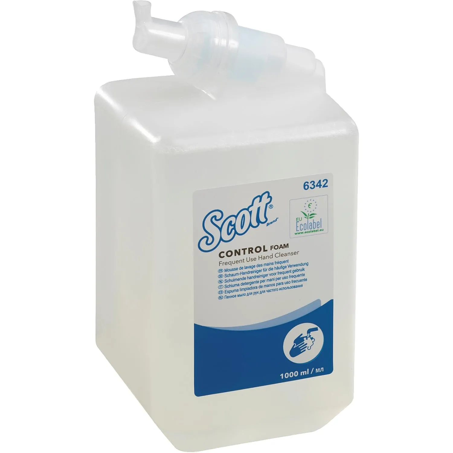 Картридж с жидким мылом-пеной для рук Kimberly-Clark Scott Control 6342 1000 мл (6 штук в упаковке)