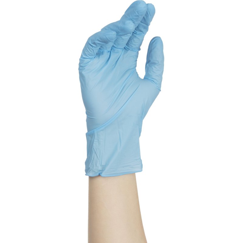 Перчатки нитрил., NITRILE OPTIMA, голубые, 3гр. (M), 50 пар/уп