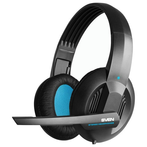 Наушники с микрофоном (гарнитура) SVEN AP-680MV, проводные, 2.5 м, с оголовьем, черные