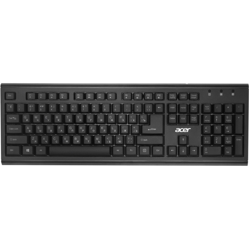 Набор клавиатура+мышь Acer OKR120 клав:black мышь:black USB//(ZL. KBDEE.007)