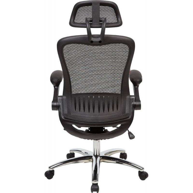 Кресло руководителя EChair-552 TTW черное (акриловая сетка/пластик/металл)