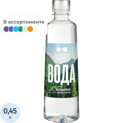 Вода минеральная Деловой Стандарт природ столовая негаз ПЭТ 0.45л