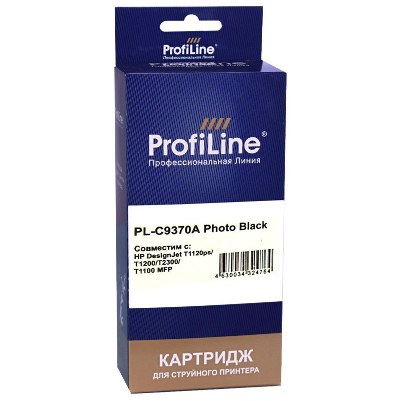 Картридж струйный ProfiLine C9370A №72 черн. для HP DesignJet T1120ps/T1200