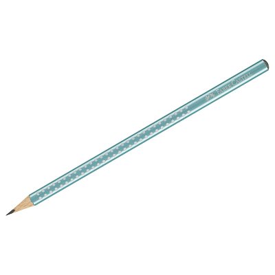 Карандаш ч/г Faber-Castell «Sparkle» В, трехгранный, заточен., голубой металлик