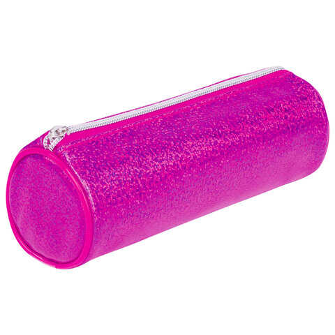 Пенал-тубус BRAUBERG, мягкий, «Glitter Pink», 20×7×7 см, 229017