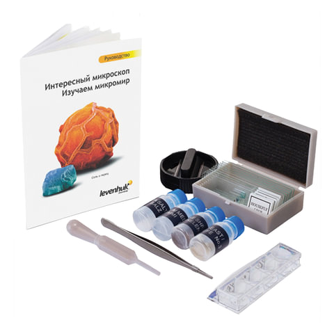 Микроскоп детский LEVENHUK LabZZ M101 Orange, 40-640 кратный, монокулярный, 3 объектива
