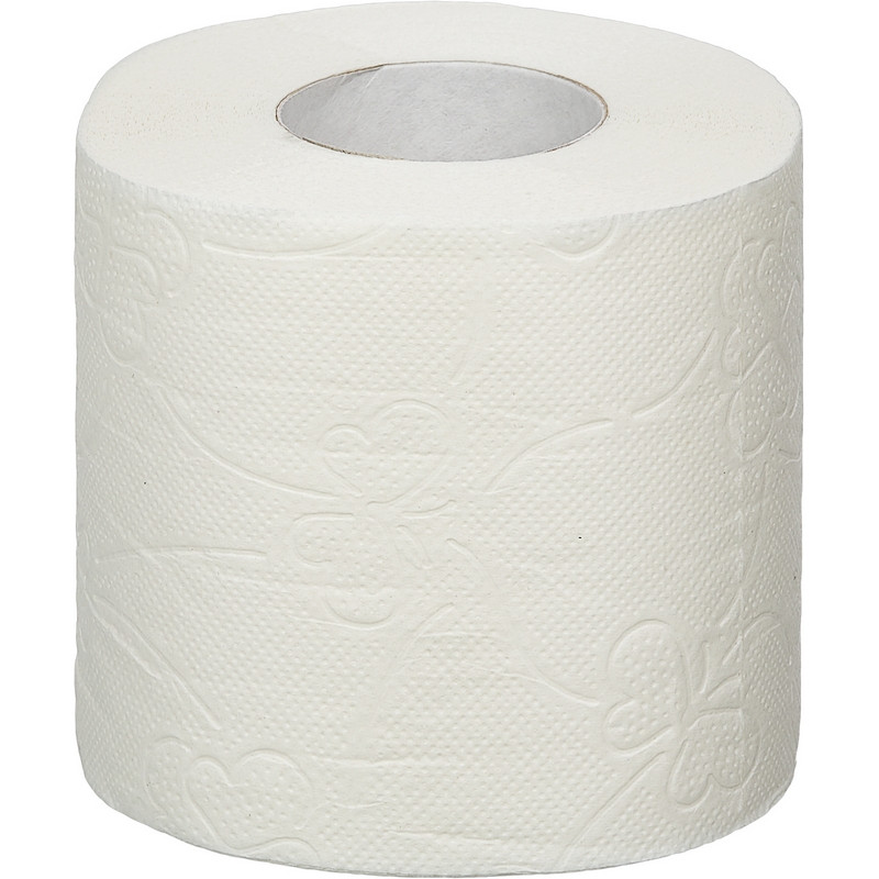 Бумага туалетная Luscan Comfort (2-слойная, белая с тиснением, 4рул/уп)