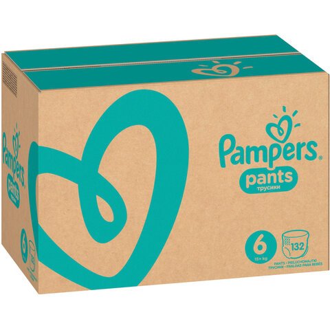 Подгузники-трусики 132 шт. PAMPERS (Памперс) Pants, размер 6 (15+ кг)