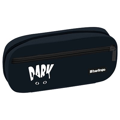 Пенал 1 отделение, 1 карман, 220×95×50 Berlingo «Dark», полиэстер, откидная планка